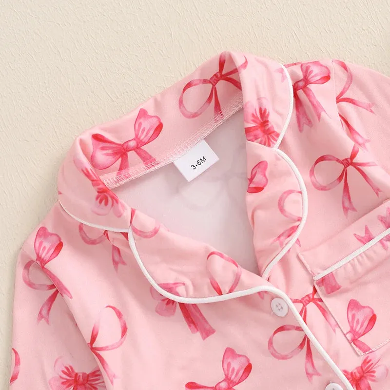 Baby Girl Strawberry & Bow Pyjamas