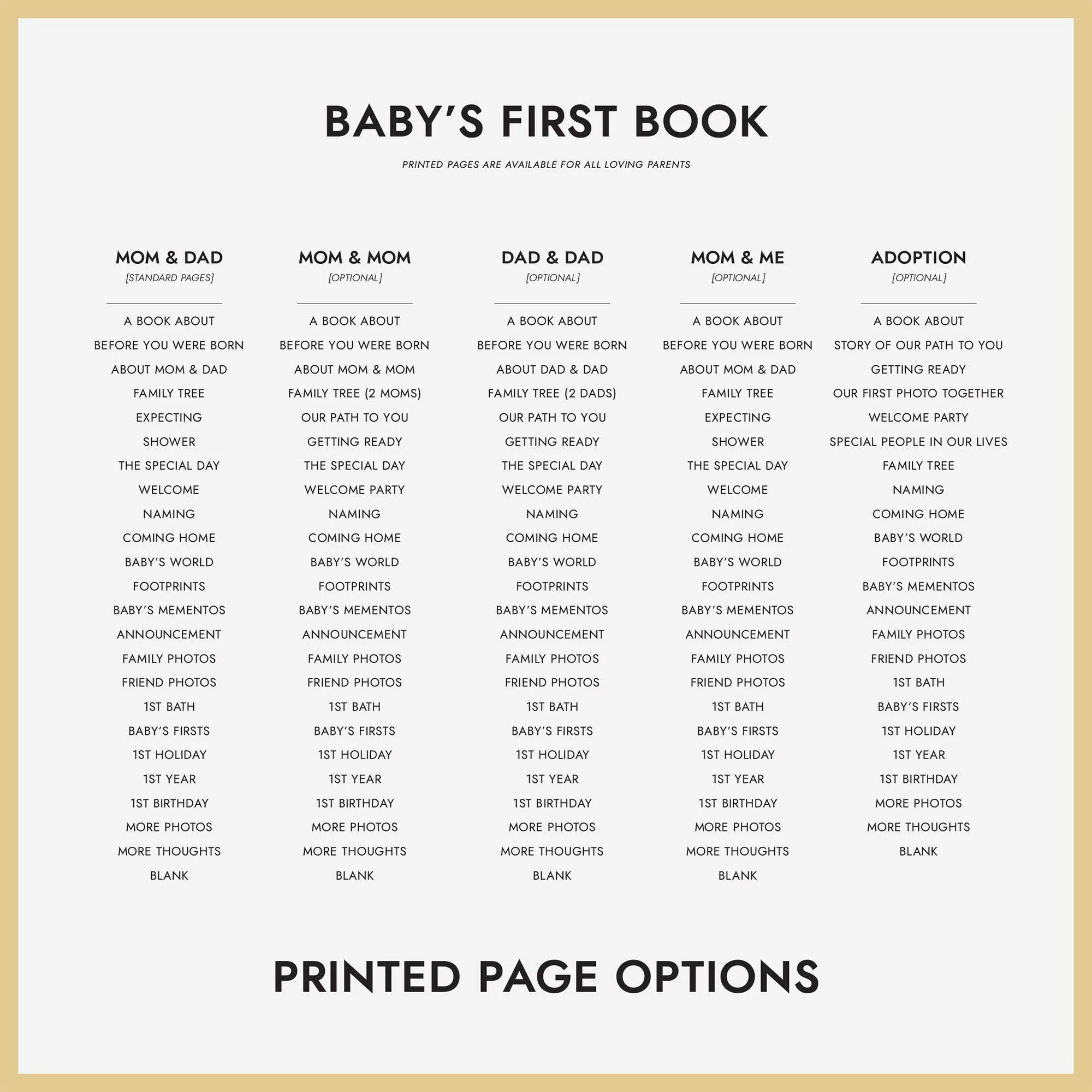 Baby's First Book | Cover: Misty Blue Silk | Available Personalized