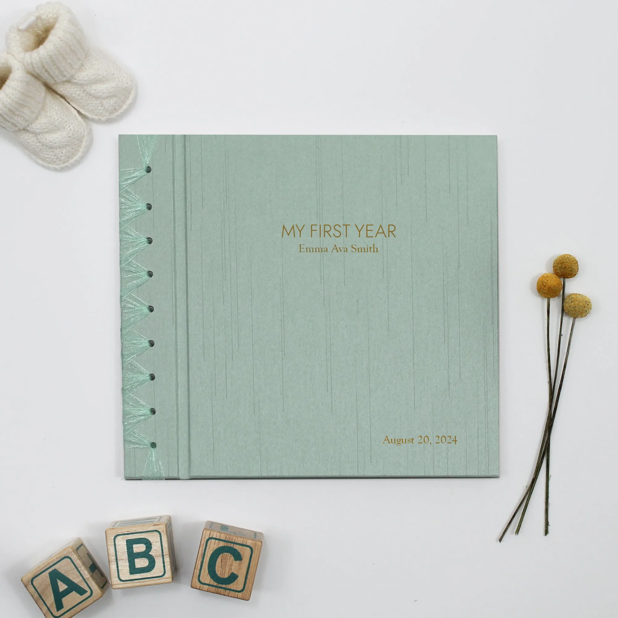 Baby's First Book | Cover: Misty Blue Silk | Available Personalized