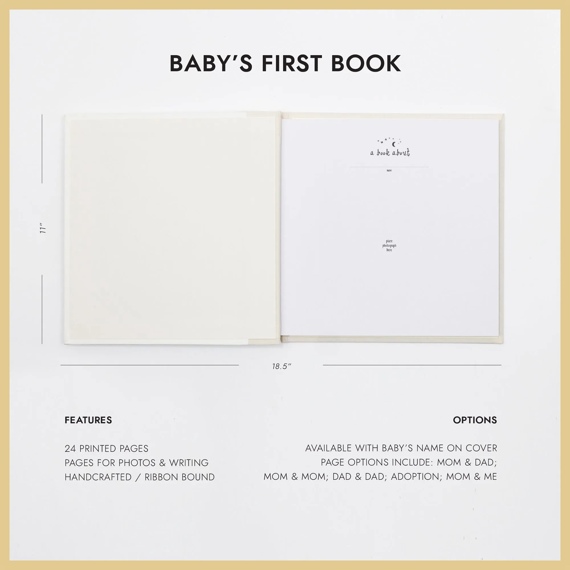 Baby's First Book | Cover: Misty Blue Silk | Available Personalized