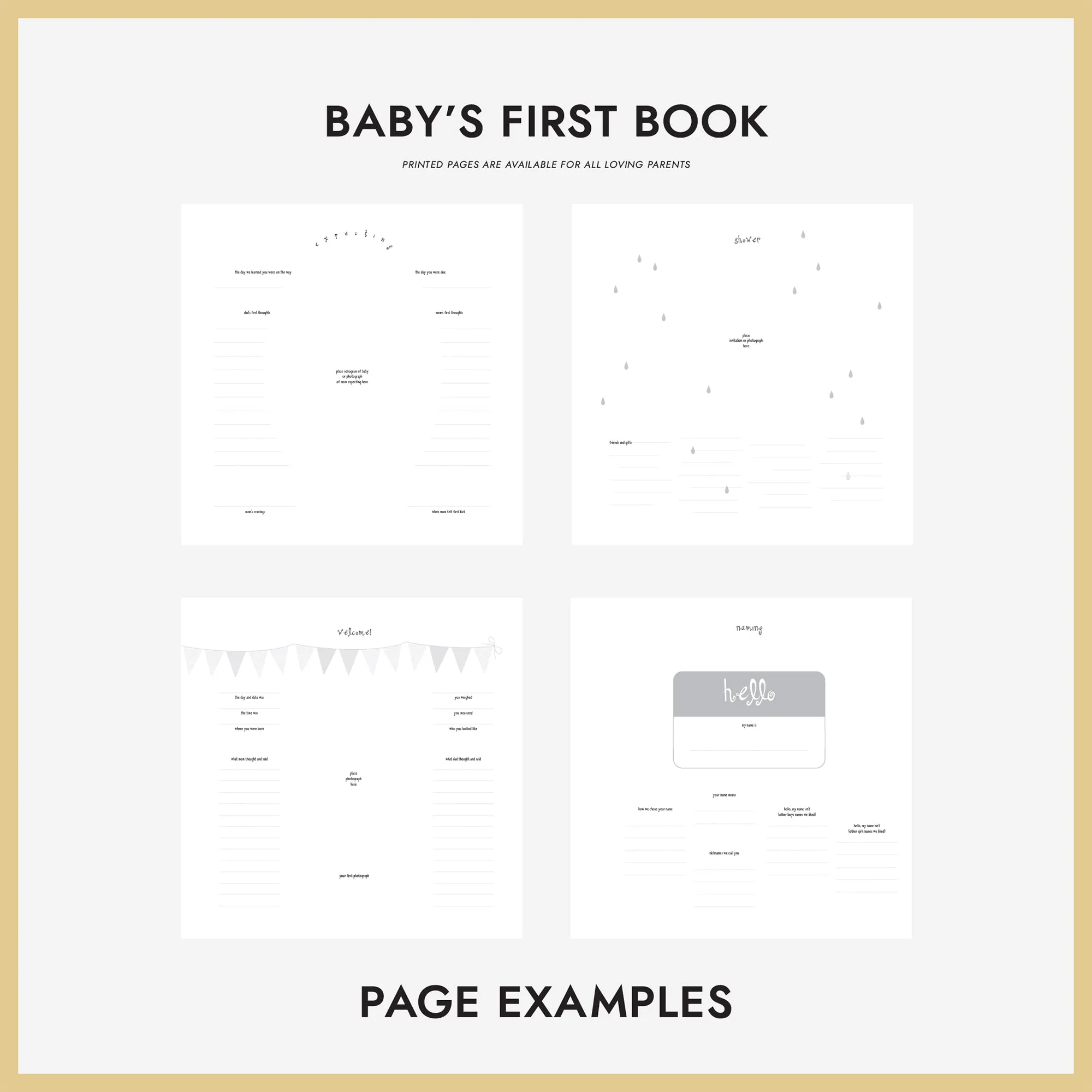 Baby's First Book | Cover: Misty Blue Silk | Available Personalized