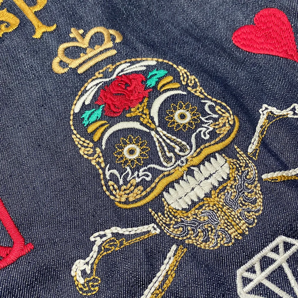 BZEN M.3139 DESPERADO-DESPERADO REGULAR 2 POCKET JACKET CUSTOMIZED EMBROIDERY-12OZ-RAW INDIGO