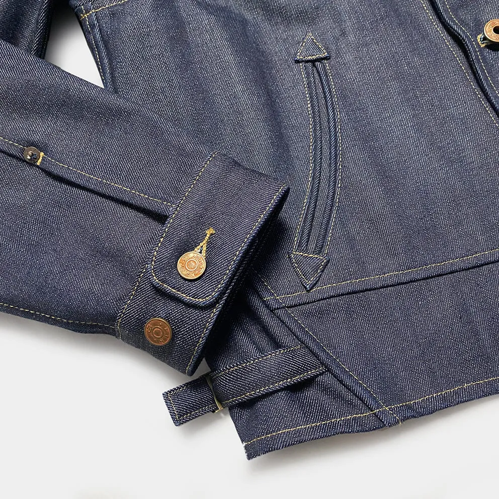 BZEN M.3139 DESPERADO-DESPERADO REGULAR 2 POCKET JACKET CUSTOMIZED EMBROIDERY-12OZ-RAW INDIGO