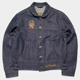 BZEN M.3139 DESPERADO-DESPERADO REGULAR 2 POCKET JACKET CUSTOMIZED EMBROIDERY-12OZ-RAW INDIGO