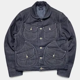 BZEN M.3139L HOLMES-WR18 REGULAR FIT TYPE 6 VINTAGE INSPIRED LINED PADDED COMFORT STRETCH DENIM JACKET-12OZ-HRH INDIGO