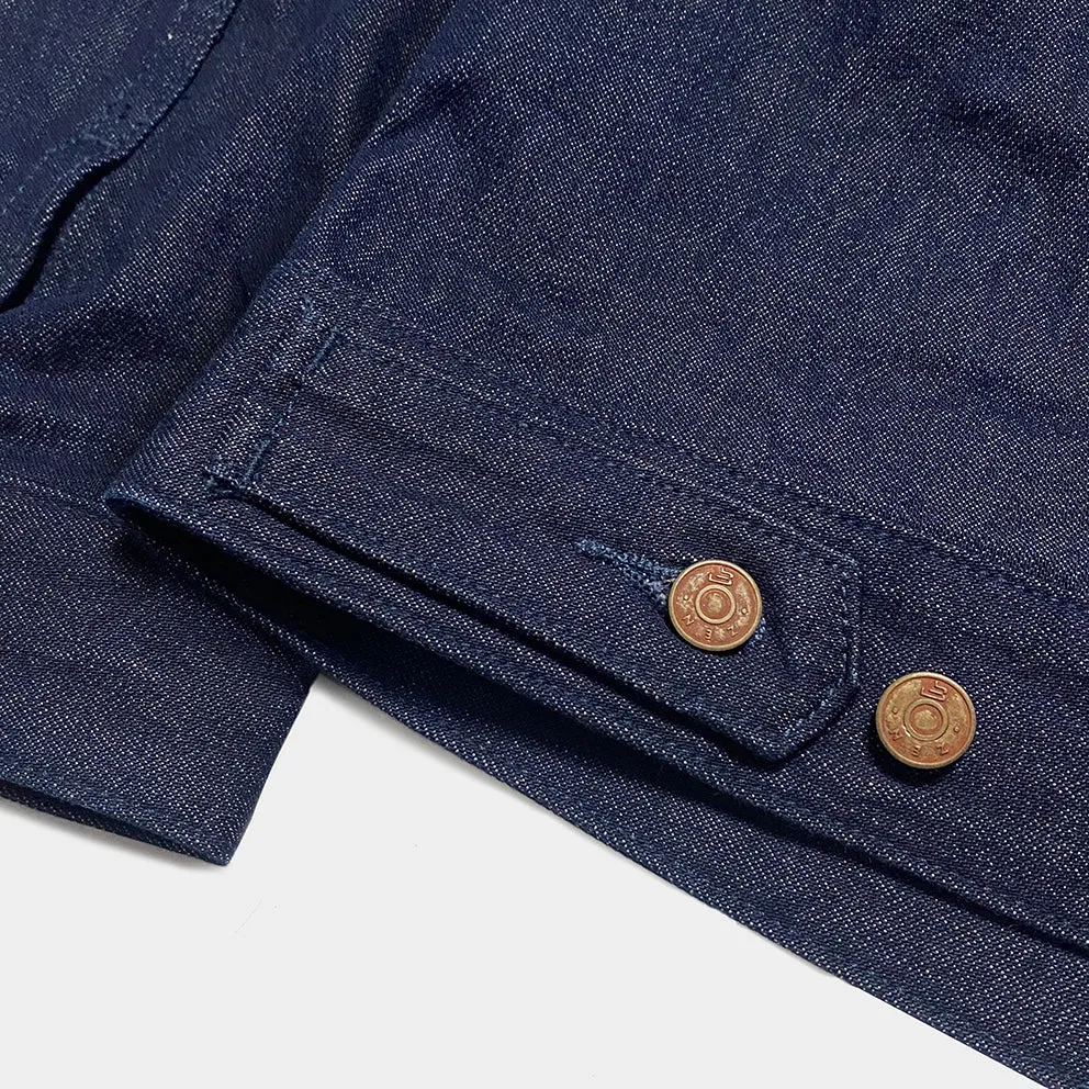 BZEN M.3139RR AERO-D REGULAR FIT MILITARY INSPIRED DENIM JACKET-12OZ-HRH INDIGO