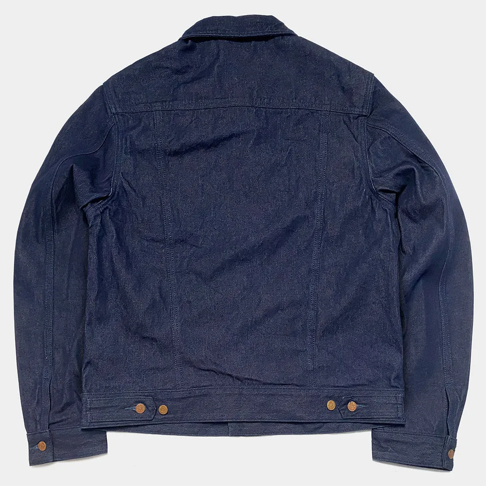 BZEN M.3139RR AERO-D REGULAR FIT MILITARY INSPIRED DENIM JACKET-12OZ-HRH INDIGO