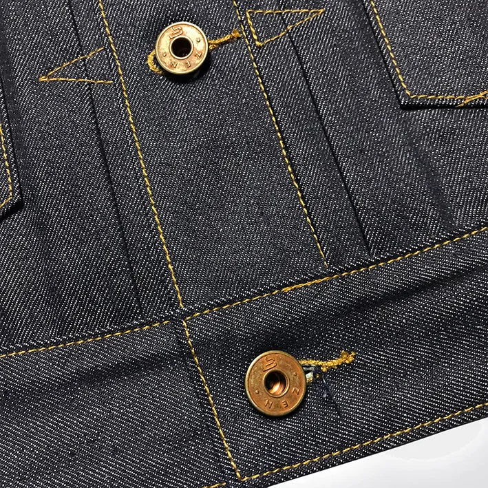 BZEN M.3390-WAYLON REGULAR FIT 2 POCKET DENIM JACKET-12oz-RAW INDIGO