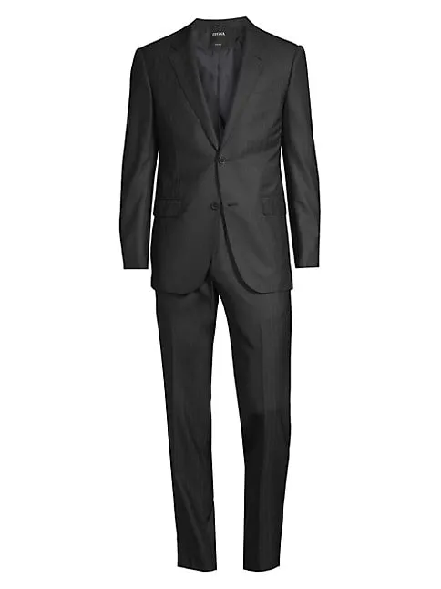 Charcoal Stripe 15 milmil 15 Suit