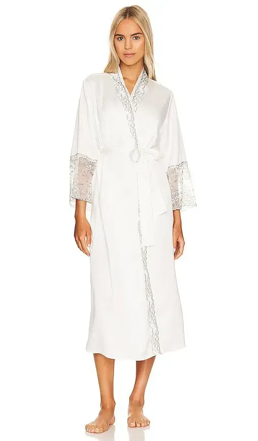 FLORA NIKROOZ Angelique Chameuse Lond Robe, Ivory