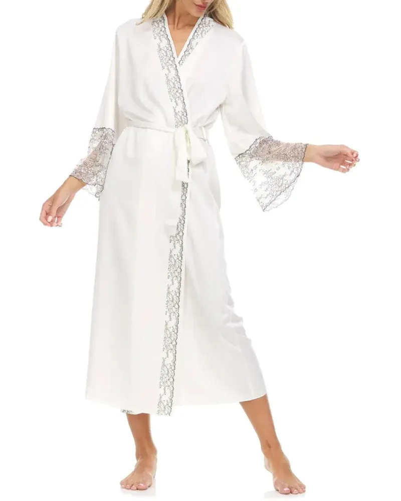 FLORA NIKROOZ Angelique Chameuse Lond Robe, Ivory