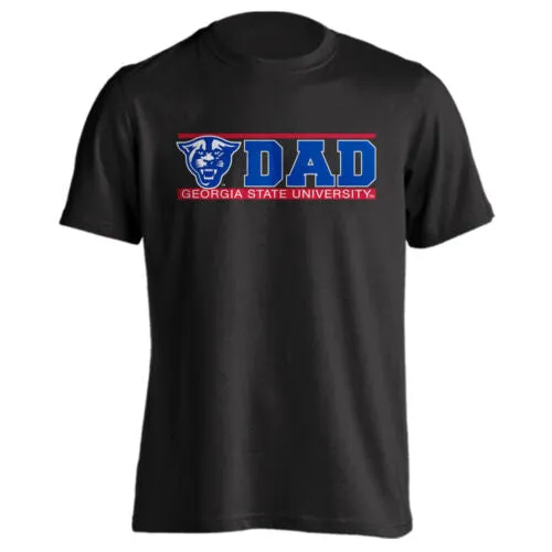 Georgia State University GSU Panthers Dad Father Bar Logo Short Sleeve T-Shirt
