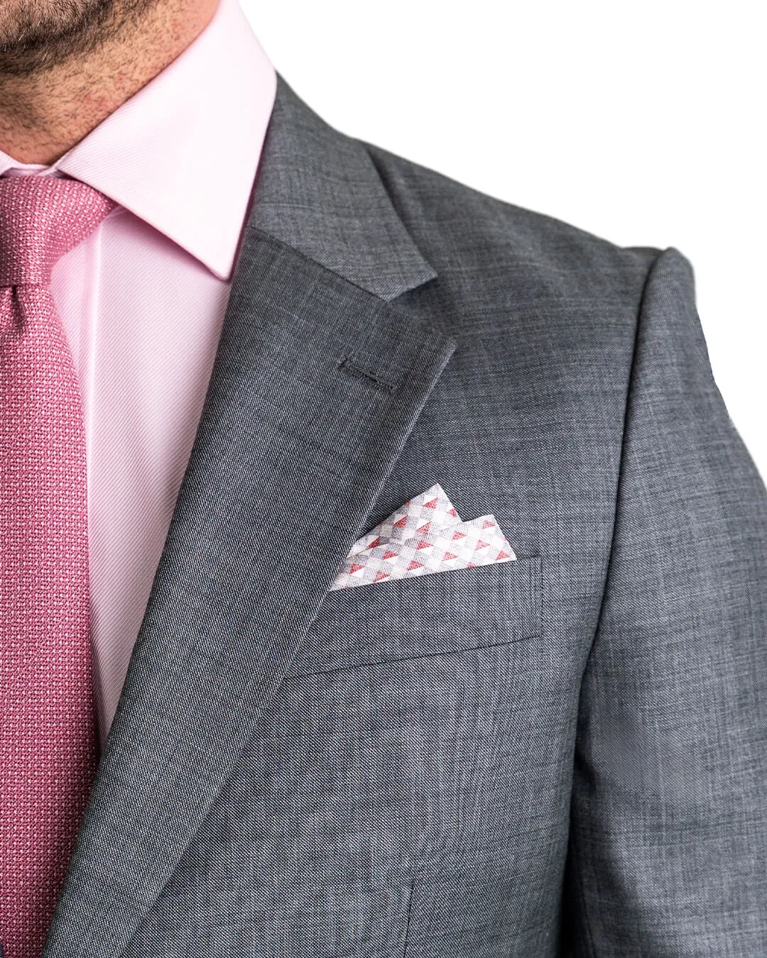 Grey Super 100s Sharkskin Suit Jacket