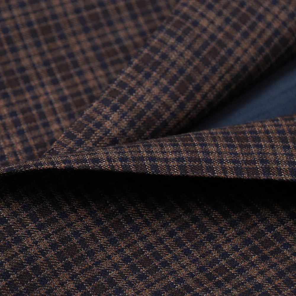 Isaia Layered Check Super 140s Wool Suit