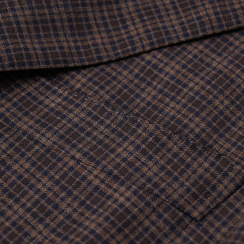 Isaia Layered Check Super 140s Wool Suit