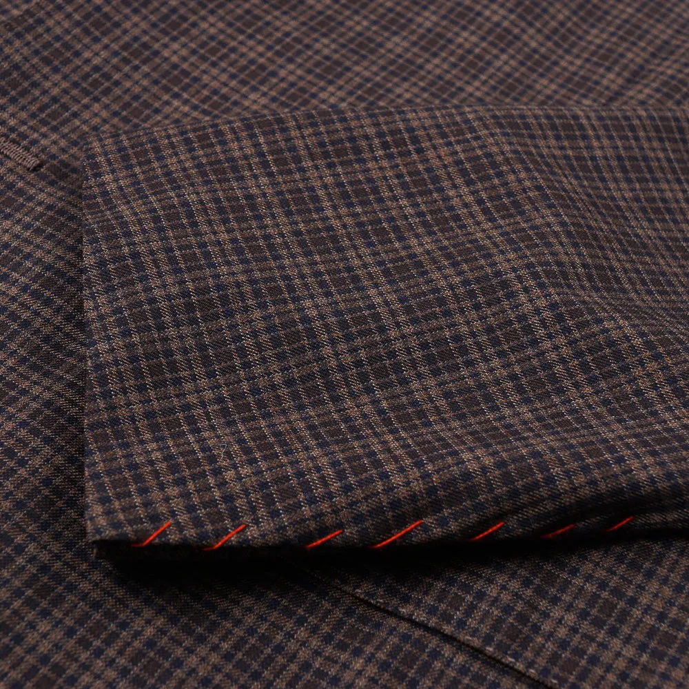 Isaia Layered Check Super 140s Wool Suit