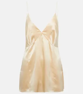 Khaite silk camisole, beige