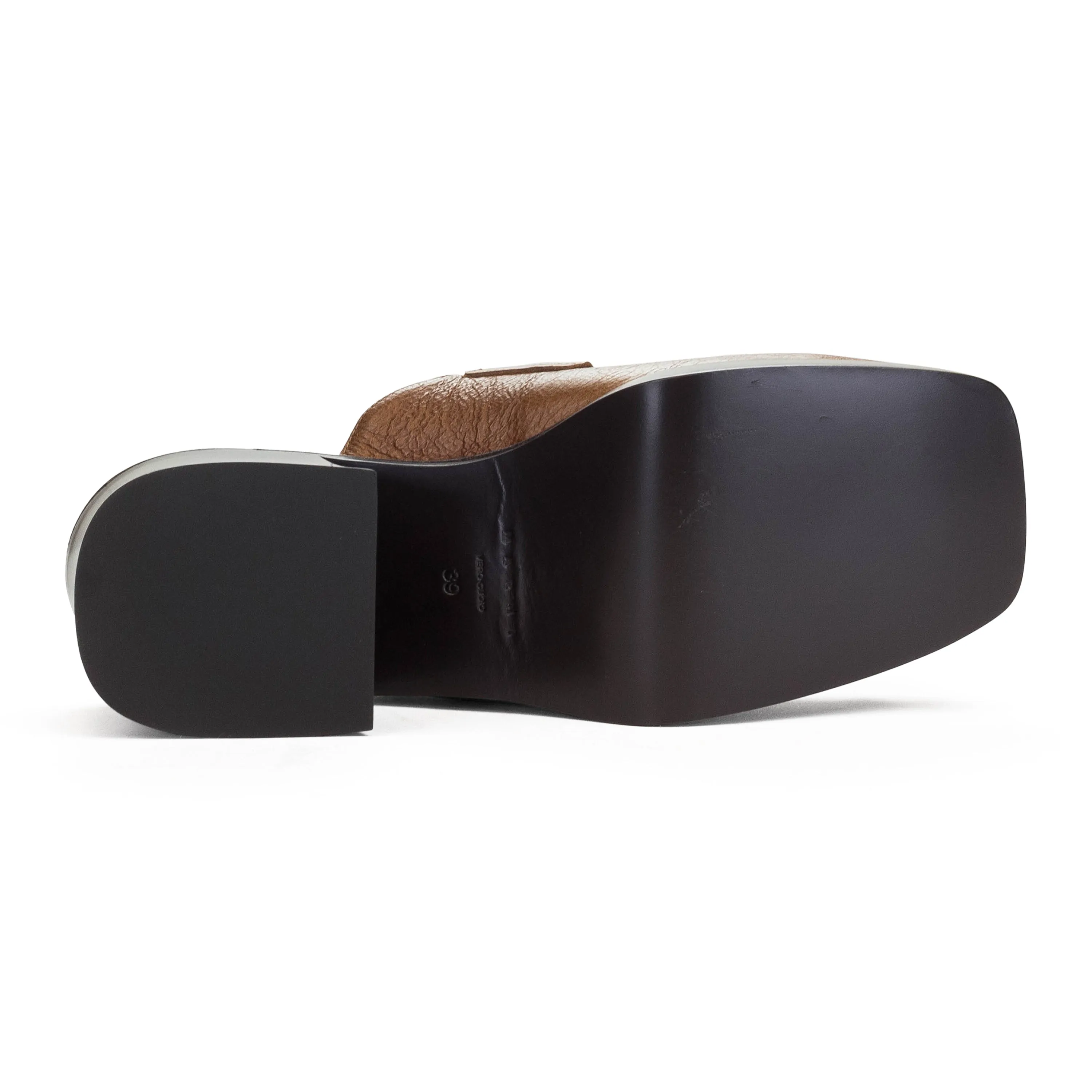 LEATHER HEELED MULE