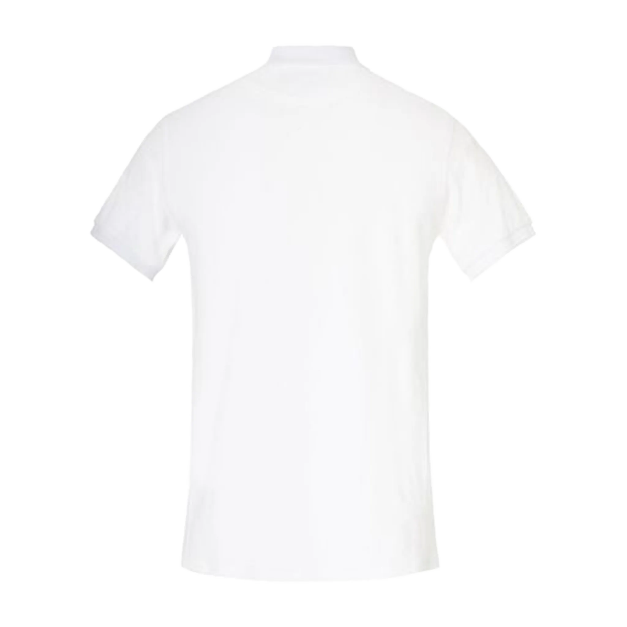 MEN TERRY CLOTH POLO SHIRT SOLID WHITE