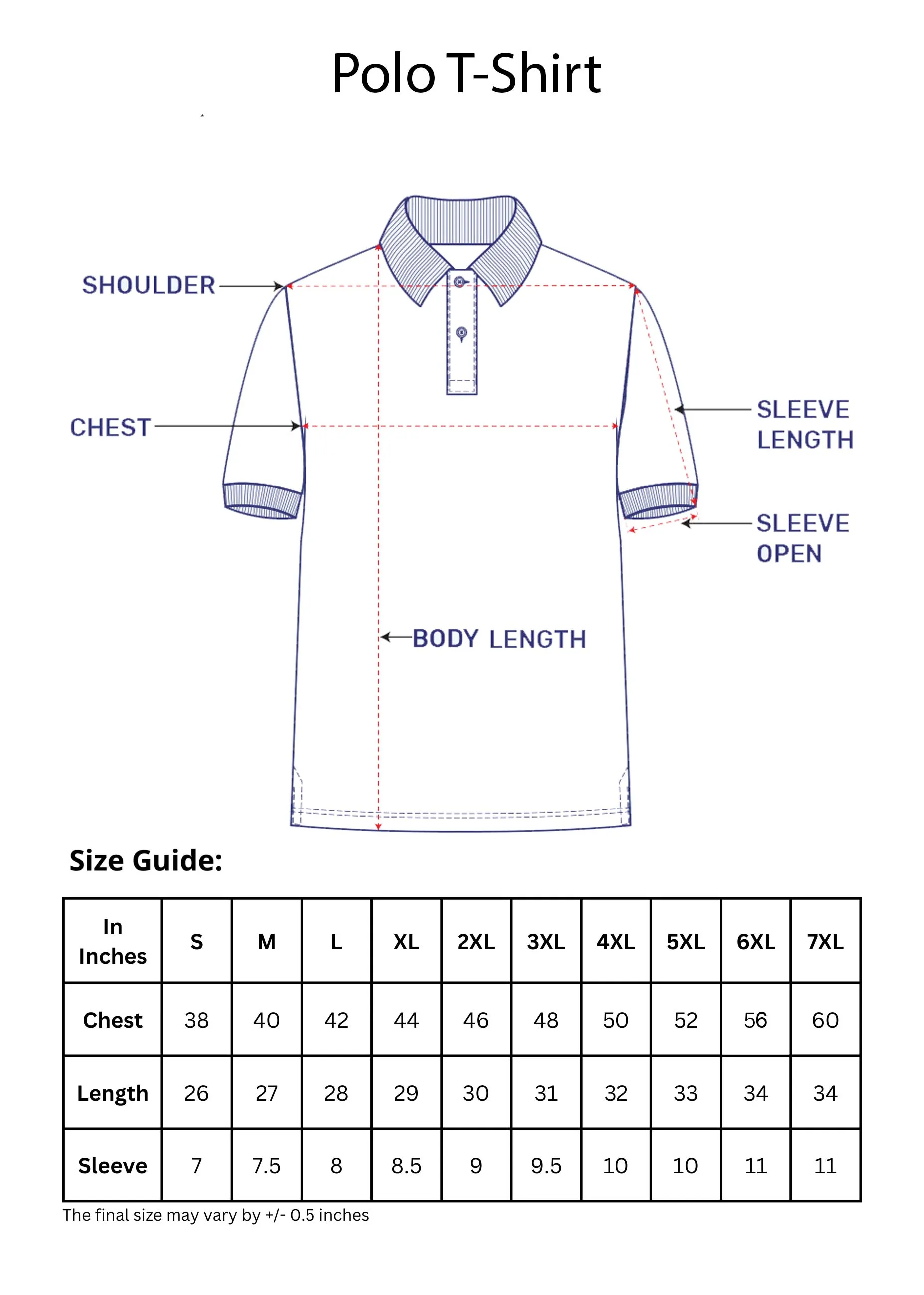 Multi-Color White Plus Size Polo T-shirt