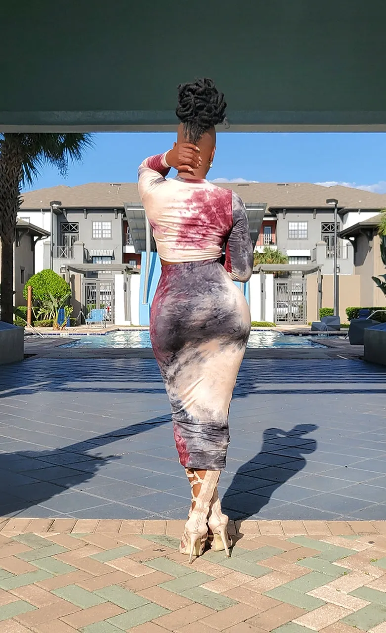 Nothing But Sexy 2pc Skirt Set - Wine