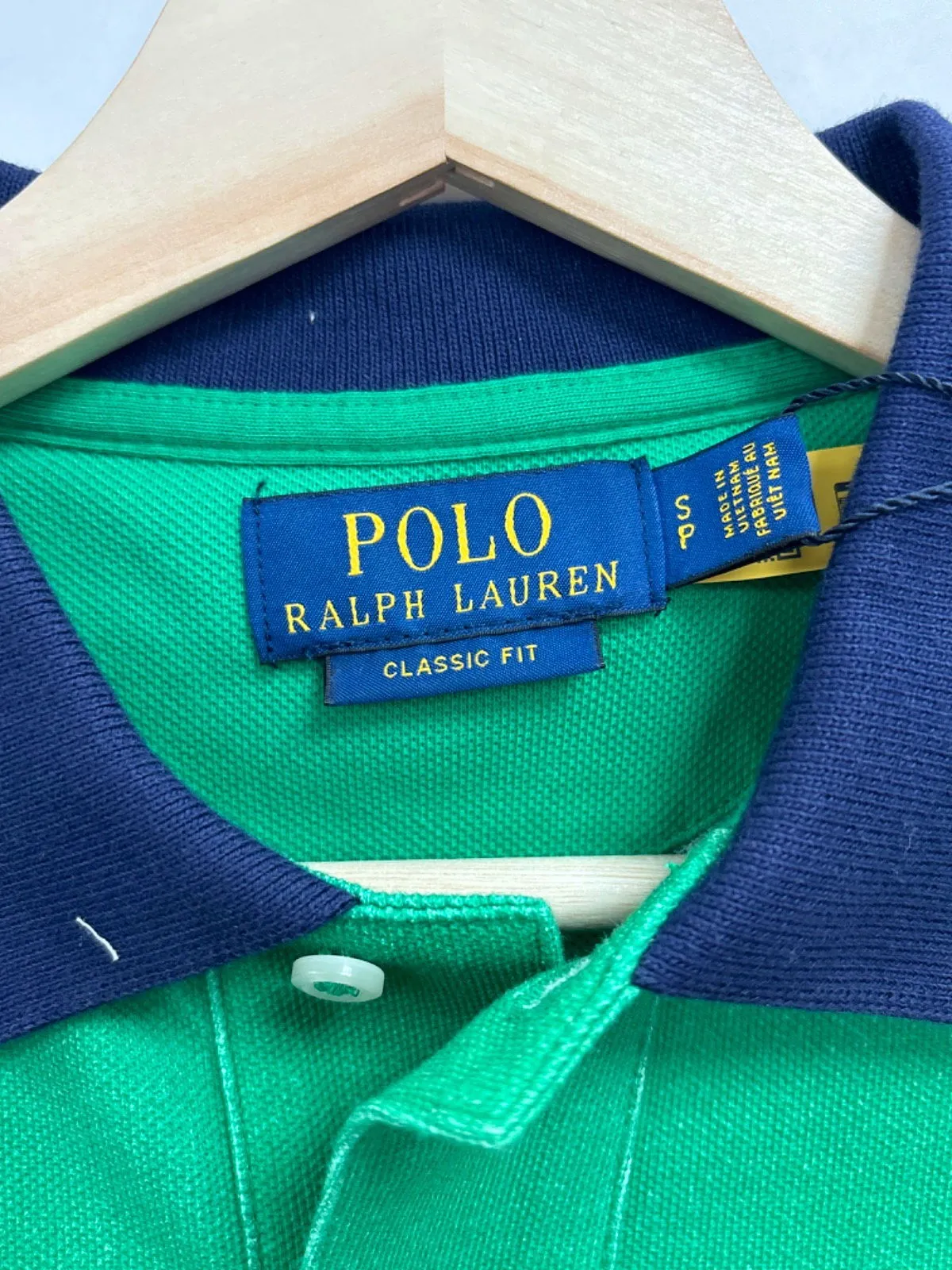 Polo Ralph Lauren Green Polo Shirt Classic Fit UK S