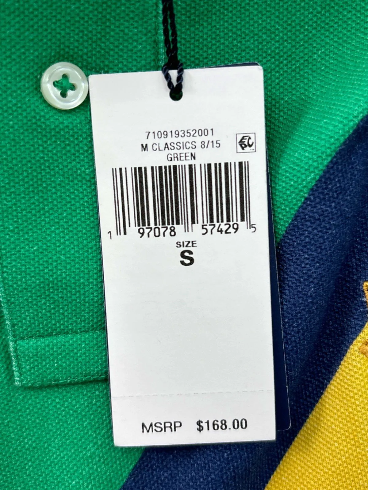 Polo Ralph Lauren Green Polo Shirt Classic Fit UK S