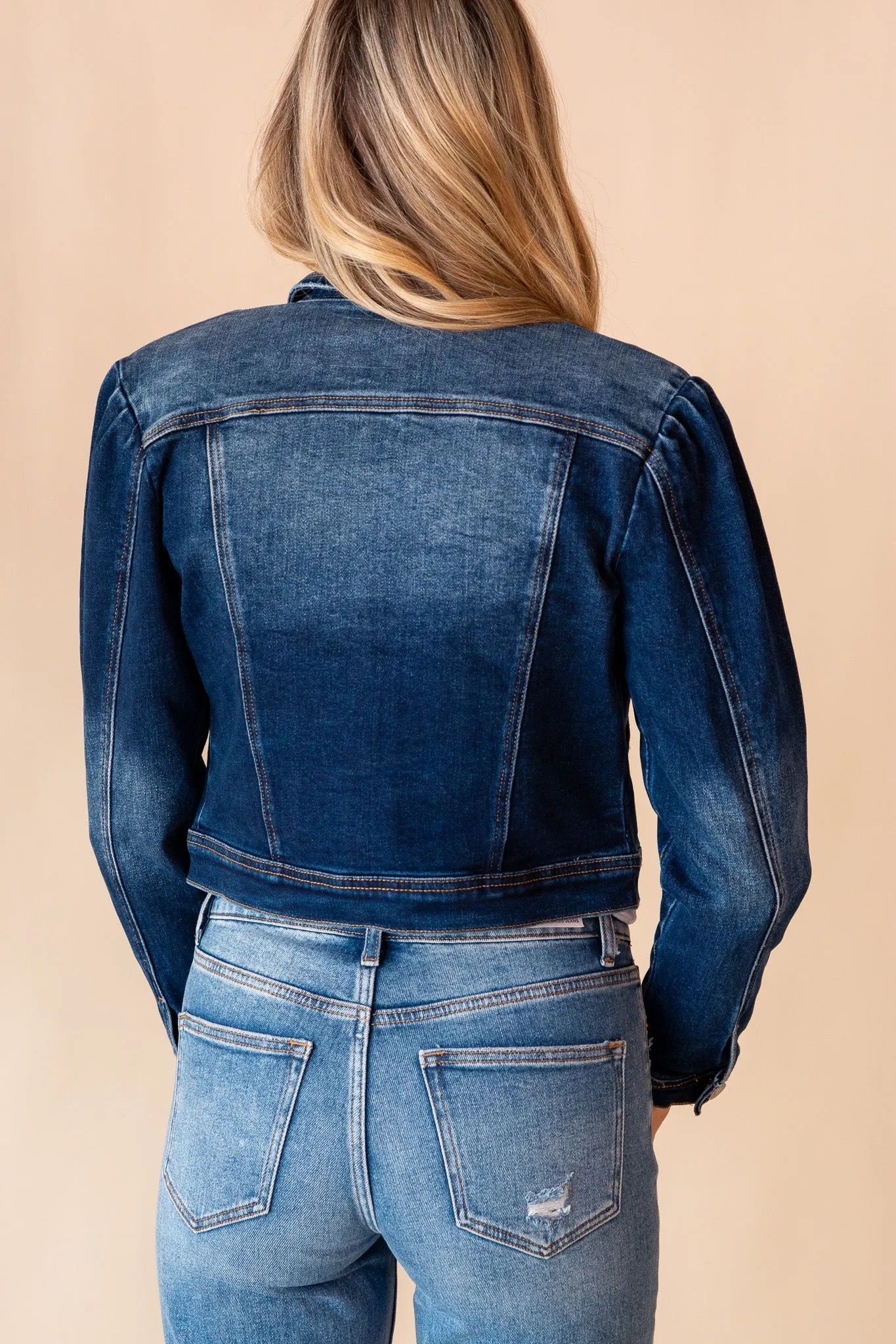 Puffy Sleeve Denim Jacket