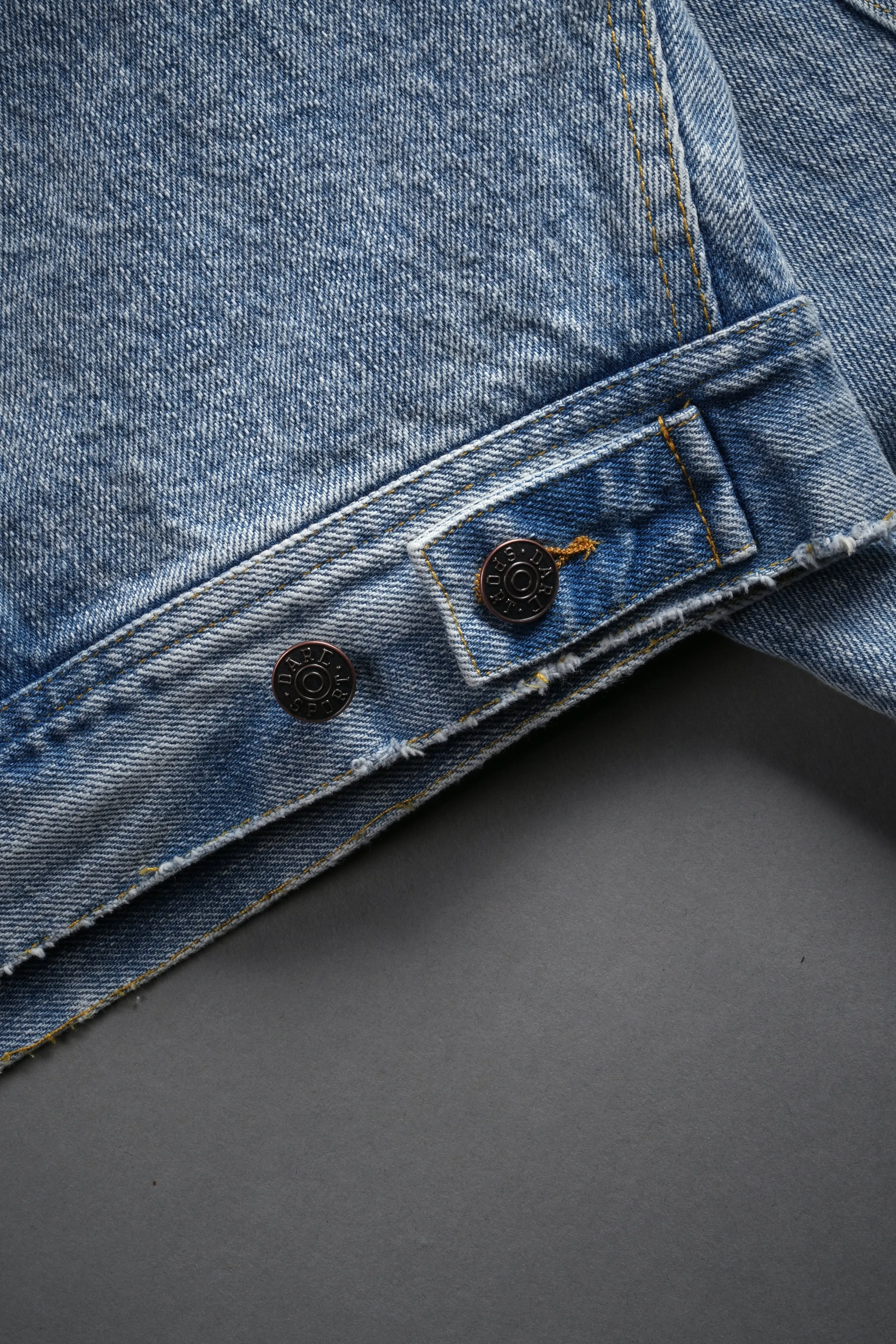 Roses While We're Here Cropped American Denim Jacket in Medium Wash