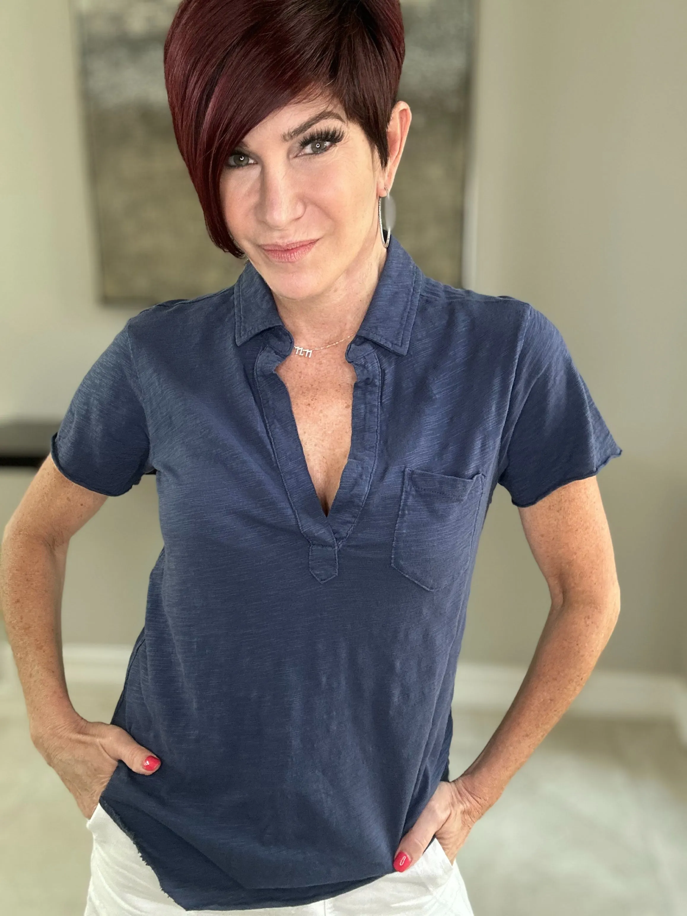Sara S/S Polo Top