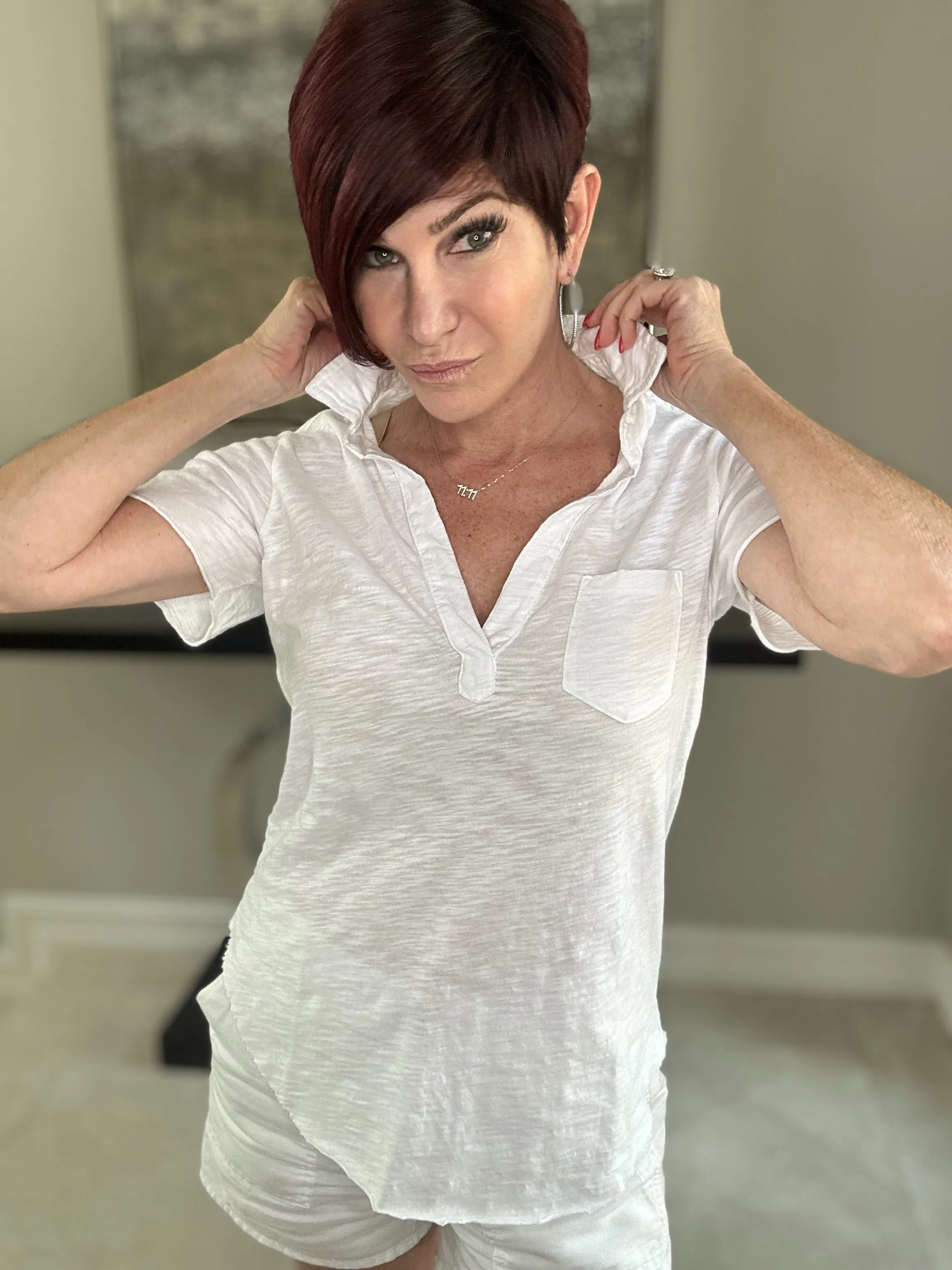 Sara S/S Polo Top