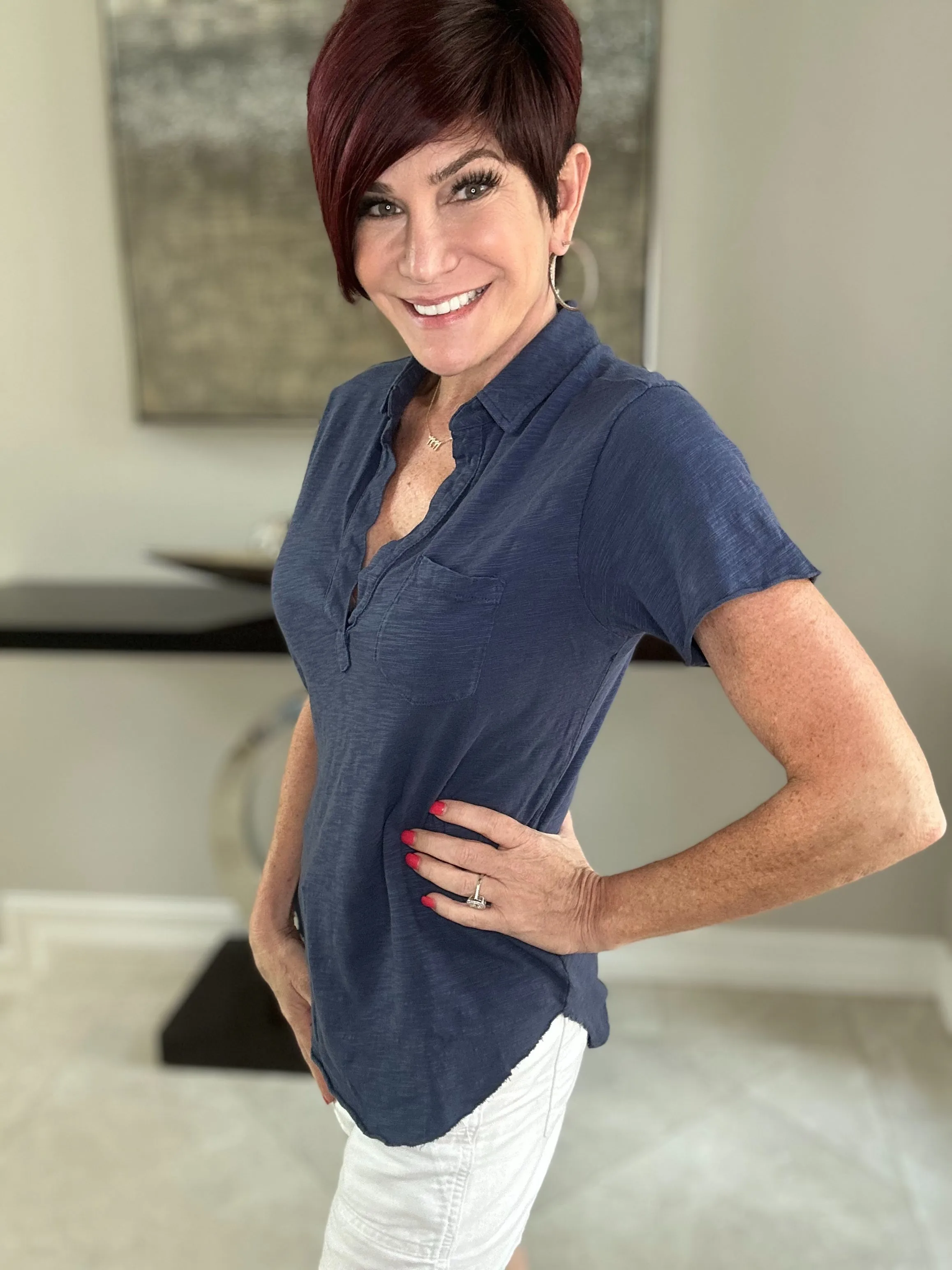 Sara S/S Polo Top