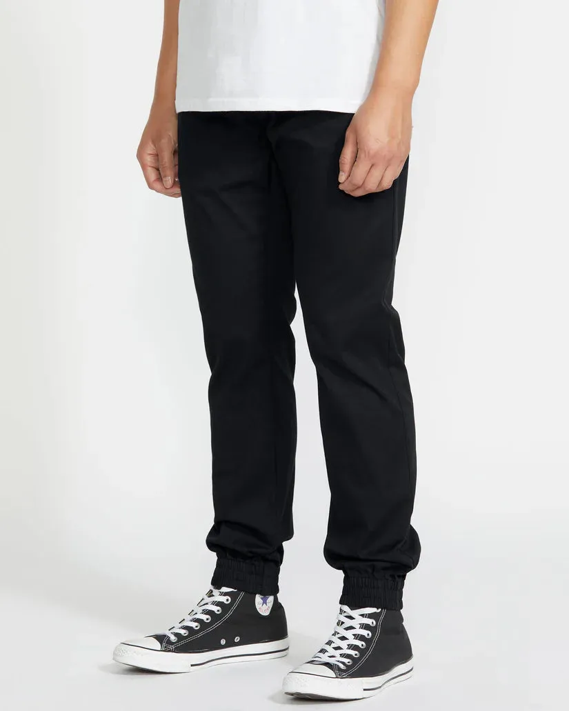 Volcom Men's Frickin Slim Joggers Pants Black A1212307_BLK